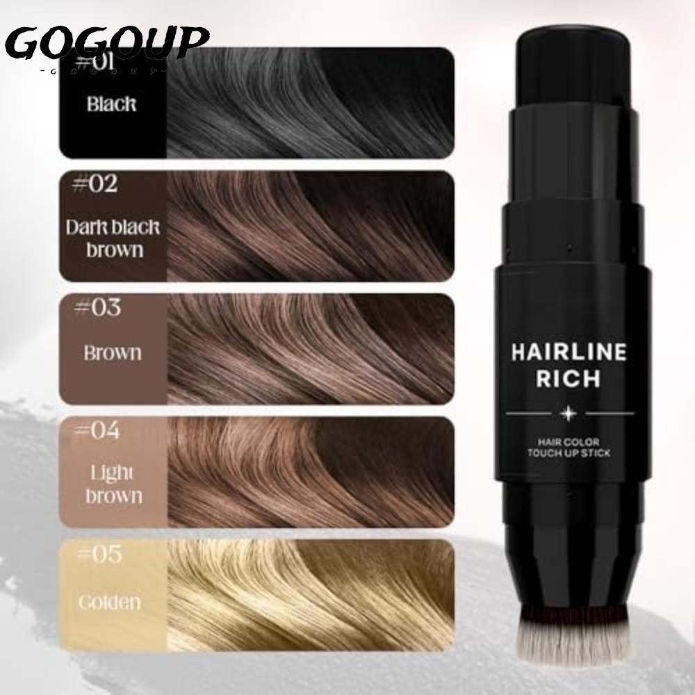 GOGOUP ปากกาคอนซีลเลอร์ Hairline กันน้ํา 2 In 1 Dual-Ended Root Touch Up Stick คุณภาพสูงพร้อมแปรง Sw