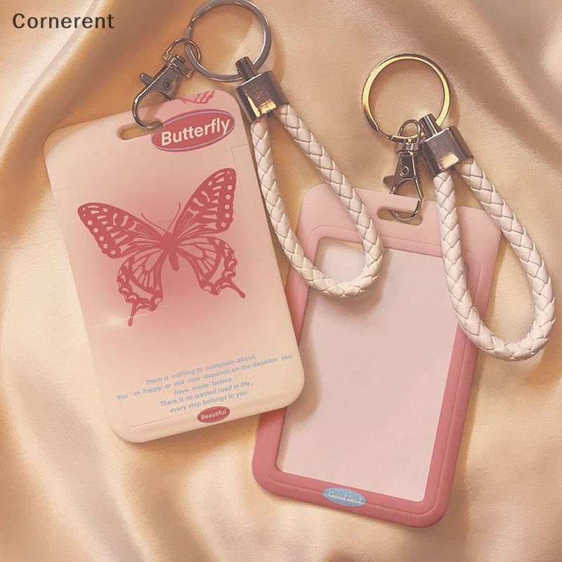 1 PC ธุรกิจผู้ถือบัตรการ์ตูนน่ารักพร้อมพวงกุญแจ Bank ID ผู้ถือป้ายเด็กรถบัสการ์ดกรณี