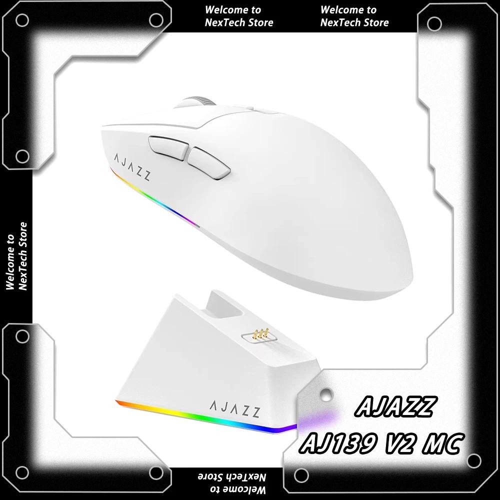 AJAZZ AJ139 V2 MC เมาส์เกมมิ่งไร้สาย 12000DPI PAW3311 เมาส์เกมมิ่งพร้อมแท่นชาร์จ ปรับแต่ง PC Gamer อ