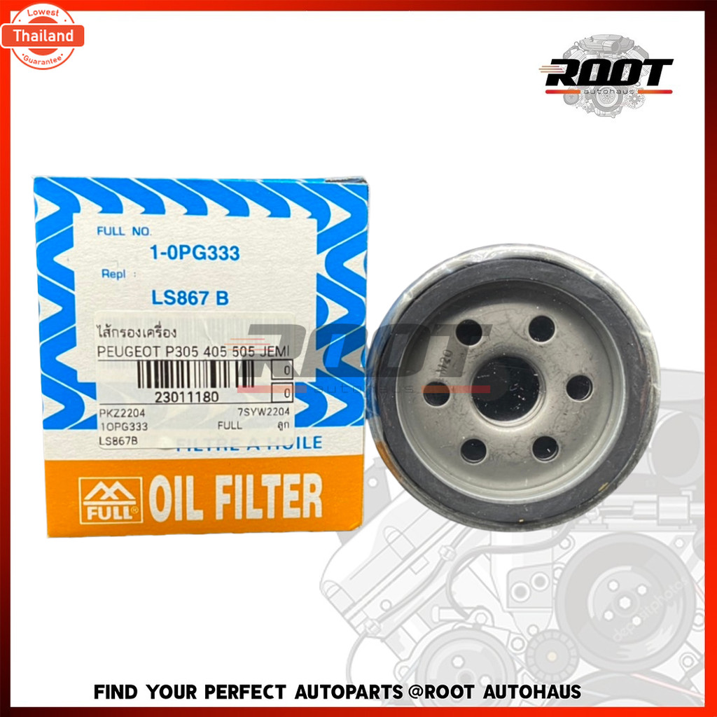 FULL ไส้กรองเครื่อง PEUGEOT P305,405,505 JEMNEE เอร์ 1-0PG333 / LS867B