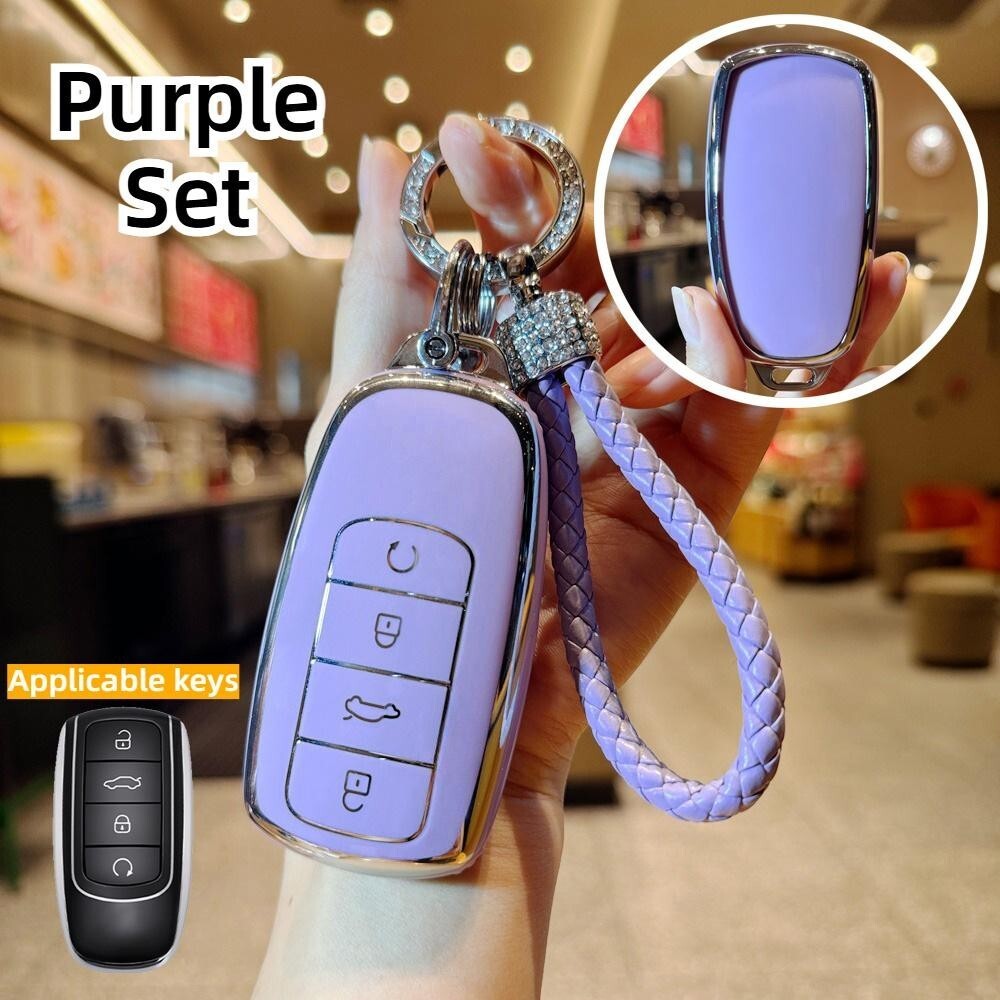 4 ปุ่ม TPU รถ Remote Key Case Shell, Fit สําหรับ Chery Tiggo 7 Pro Max Tiggo 8 Pro Max Omoda C5 Tigg