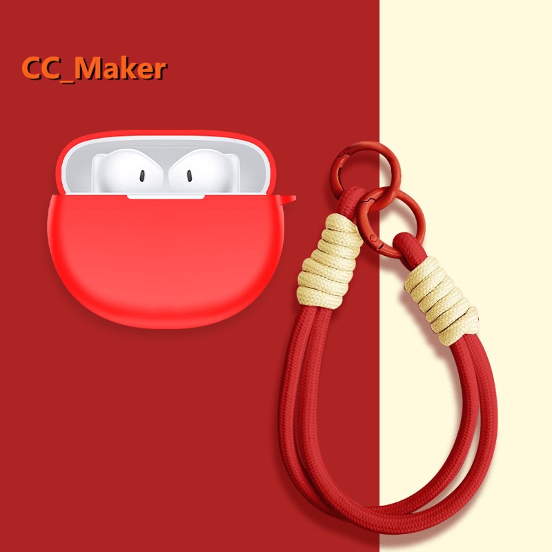 For Honor Earbuds X7 Case Suitable for Honor Earbuds X8 Silicone Soft Case Cute Lanyard Pendant Hono