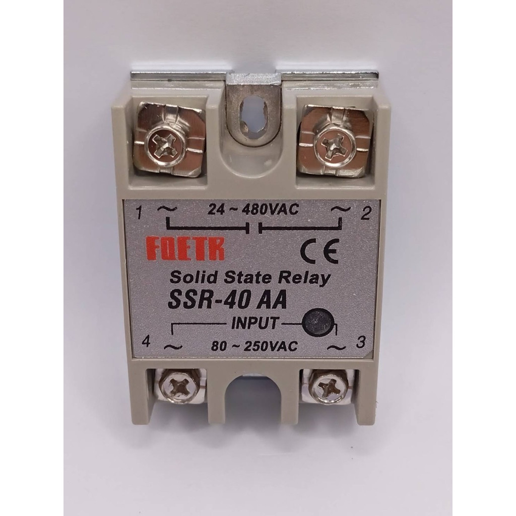 ส่งใวในวัน SSR-10AA/25AA/40AA/60AA/80AA/100AA โซลิดสเตทรีเลย์ Solid State 80-250VAC 24-380VAC 10-100A โมดูลตัด ฝาssr