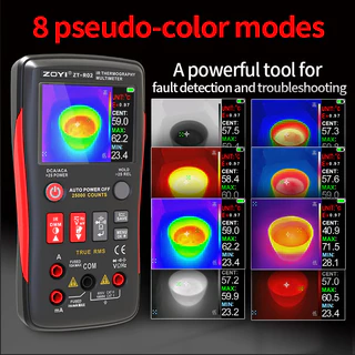 ZOYI R02 กล้องถ่ายภาพความร้อน Thermal Imaging Multimeter IR Camera 240x240 True RMS Tester