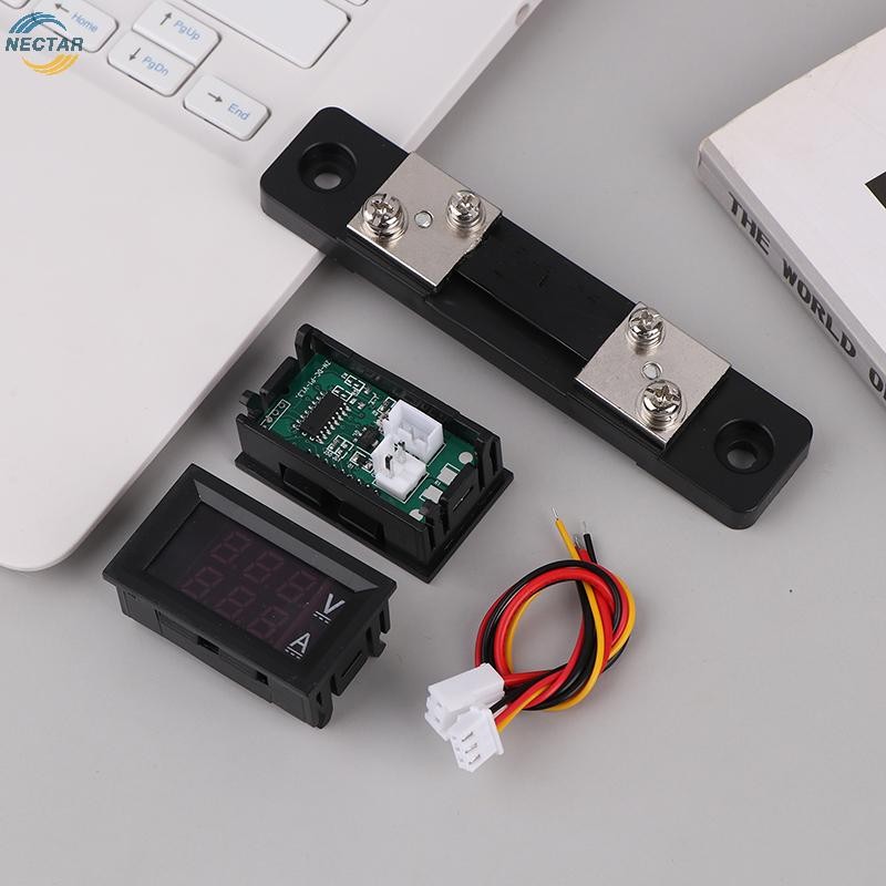 TAR Mini Digital โวลต์มิเตอร์แอมป์มิเตอร์ DC 0-100V 50A Amp โวลต์แรงดันไฟฟ้า Current Meter เครื่องตร