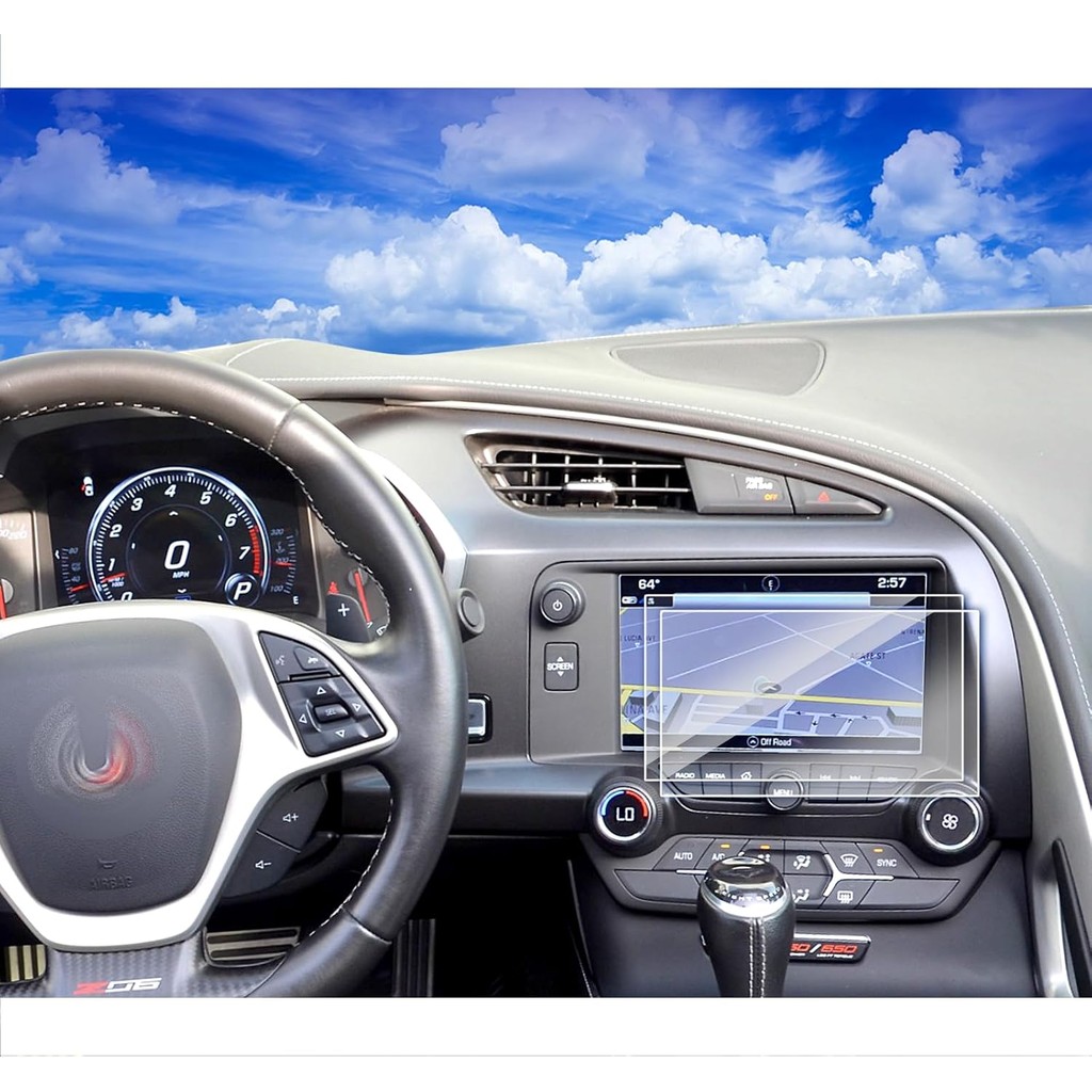 2-Pack 2019 C7 Corvette ป้องกันหน้าจอ - 8 นิ้วกระจกนิรภัยสําหรับ 2014-2019 Chevrolet C7 Corvette Sti