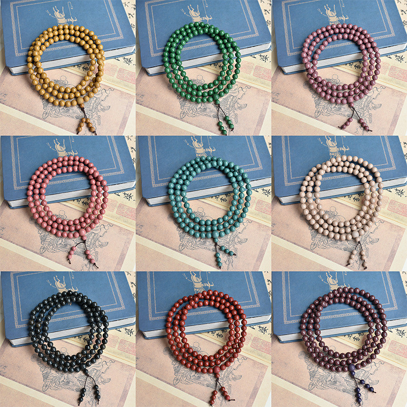 ใหญ่!สินค้าเฉพาะจุด!直播天然香珠手工古法药香久文玩108中药手珠Liveระเบิดลูกปัดหอมธรรมชาติที่ทําด้วยมือยาโบราณกลิ่นหอม优质