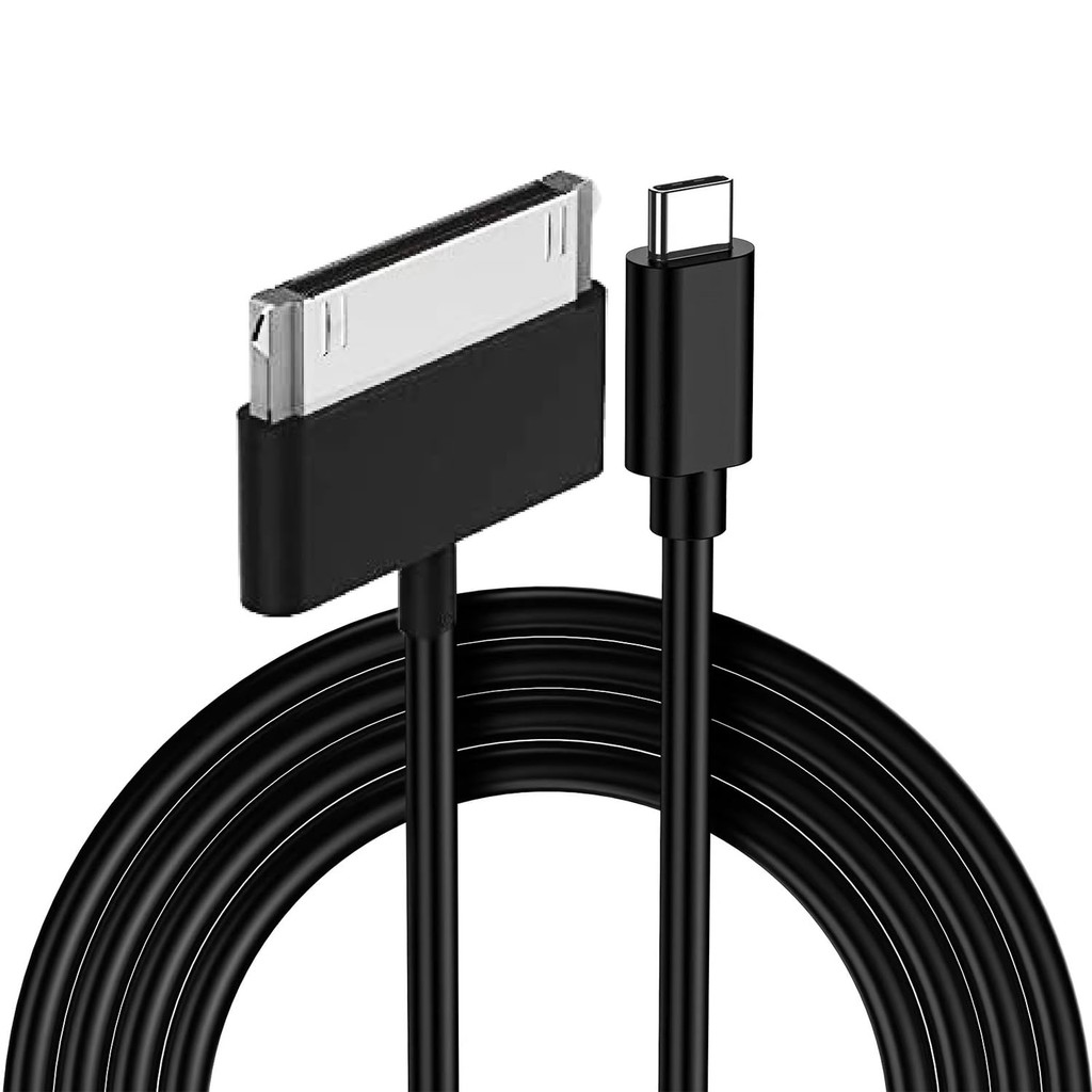 30 Pin to USB C Adapter Cable เข้ากันได้กับ iPhone 4/4S, iPad 1/2/3, iPod, USB-C Connector 3.3Ft ชาร