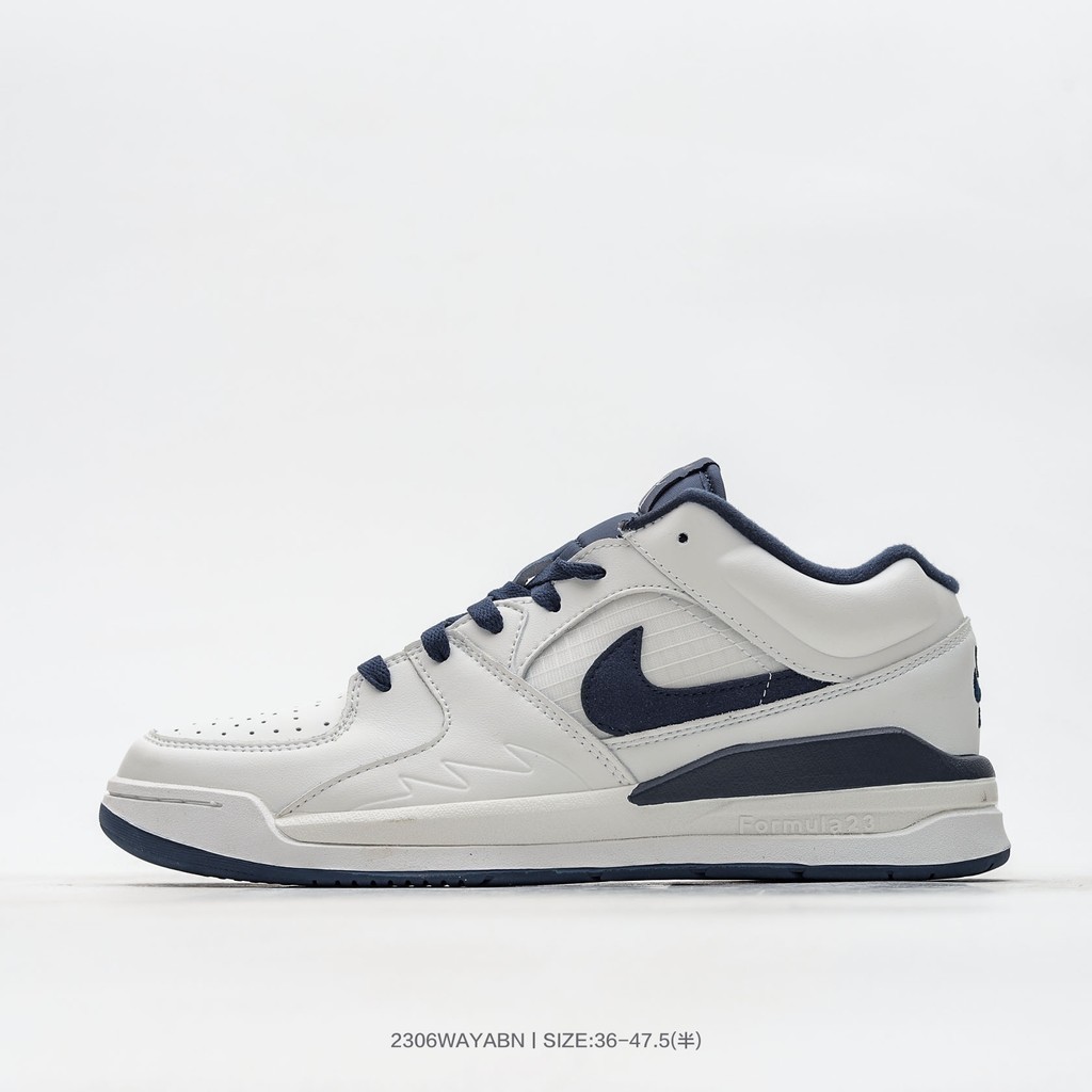 2025 ใหม่ Nike Air Jordan Stadium 90 Stadium Jordan AJ 90 รองเท้าบาสเก็ตบอลสีน้ําเงินและสีขาว ตะขอสี