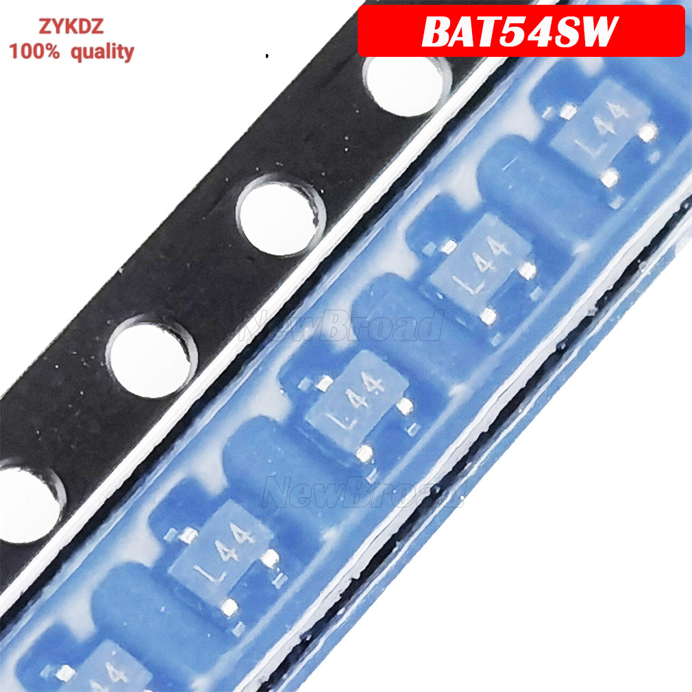 100PCS ใหม่ Schottky ไดโอด 44t B8 KL8 L44 BAT54SW BAT54SW-7-F SWT1G 30V 200mA SOT323