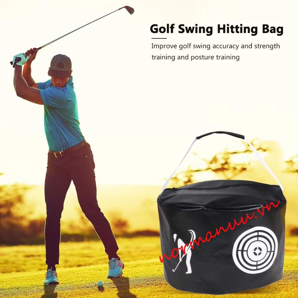 NORMAN6G Golf Hitting Bag, Impact Power Smash Bag, ทนทานปรับปรุงความแม่นยํา 4 สีแบบพกพา Golf Swing T