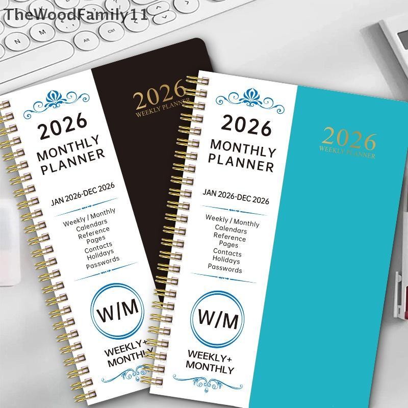 TT 2026 Planner Notebook พร้อมแท็กดัชนี Coil A5 ขนาด 365 วันไดอารี่ Office Work Planner Schedule Not