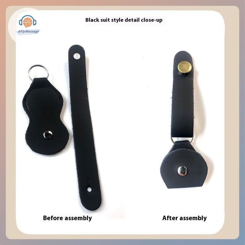 AFl PU หนังกีตาร์สายคล้องปุ่มหนังสายคล้องคอปรับ Headstock Adaptor สําหรับไฟฟ้า/เบสกีตาร์สายเข็มขัดอุ