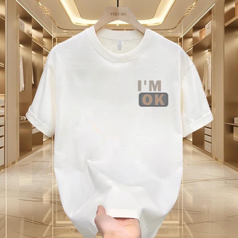 2025 NEW 2025 High-Quality Men's Short Sleeve T-Shirt 2025 Summer New Casual Loose Round Neck T-Shir