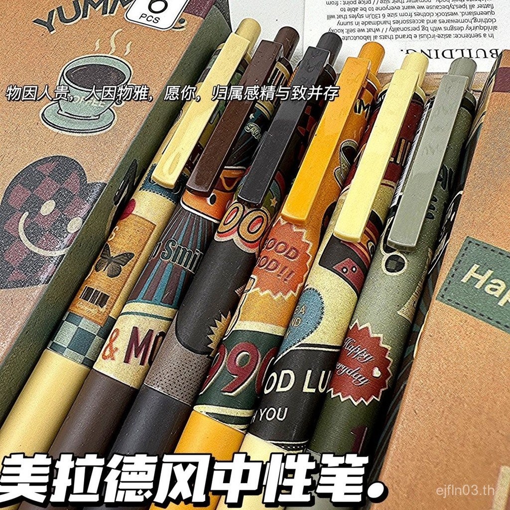 ผู้ขาย สจ เมเลด สไตล์ย้อนยุคแปรงคําถามปากกาอินนักเรียนที่มีมูลค่าสูง0.5ชนิดกดเจลปากกาสีดําสอบกดปากกา