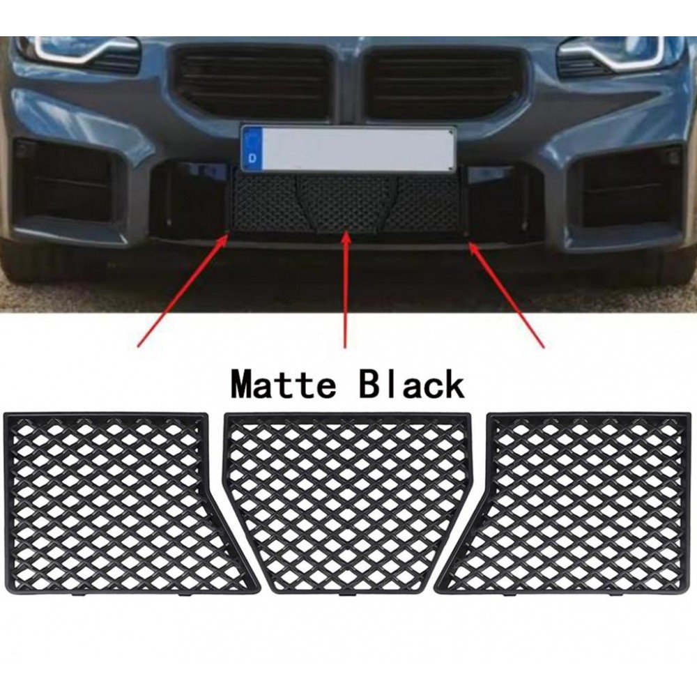 ทนทาน ตะแกรง 3 แพ็คสําหรับ BMW G87 M2 2023 2025 กันชนหน้า Airflow ปรับปรุง