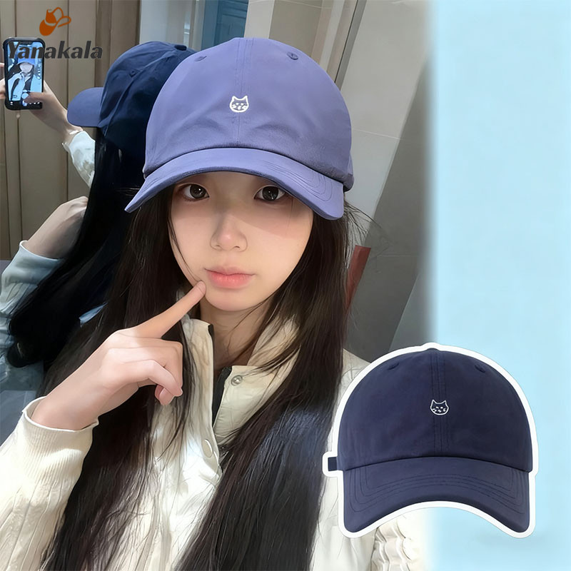 ส่งเร็ว🚚หมวกเบสบอลลายลูกแมวน่ารักสำหรับเด็กผู้หญิง หมวกกันแดดผ้าฝ้ายแท้ หมวกทรงปีกกว้างแบบทันสมัย
