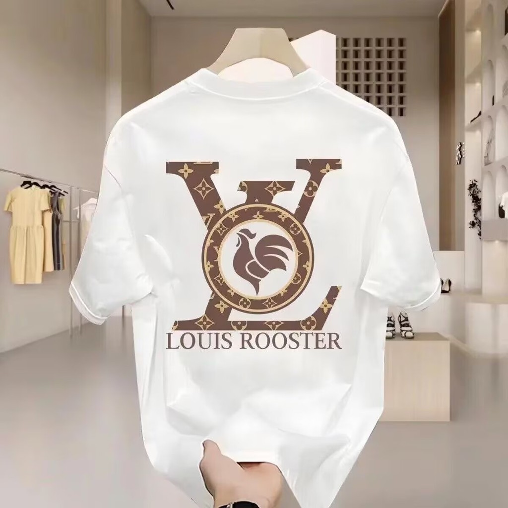 COD 2025 European High-End Trendy Brand Short Sleeve T-Shirt Men's Trendy Brand Summer Loose Five-Sl
