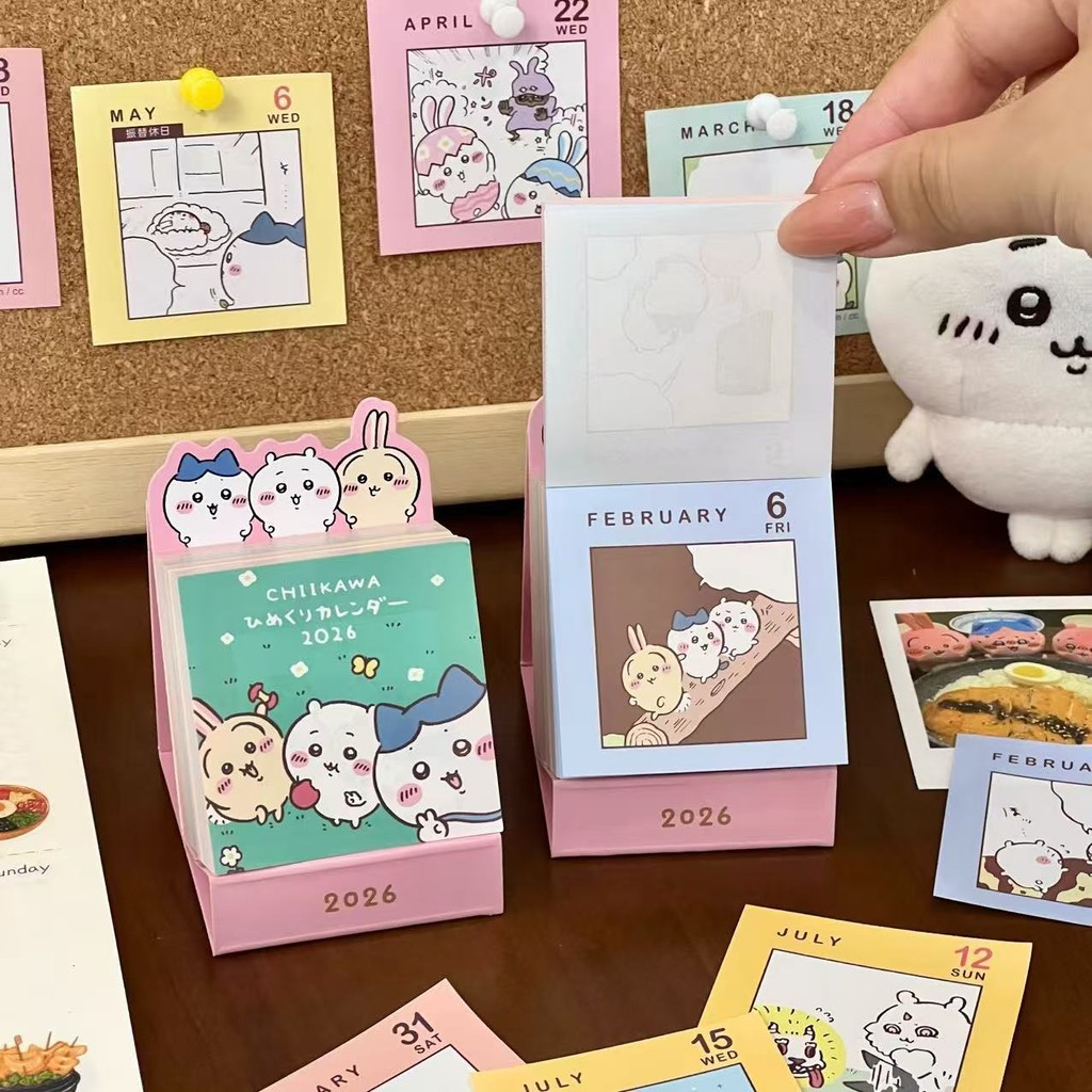 Chiiwaka2026 365 One Page One Page ปฏิทินวันฉีกขาดขนาดเล็กน่ารักปฏิทินตั้งโต๊ะคู่มือ DIY วัสดุตกแต่ง