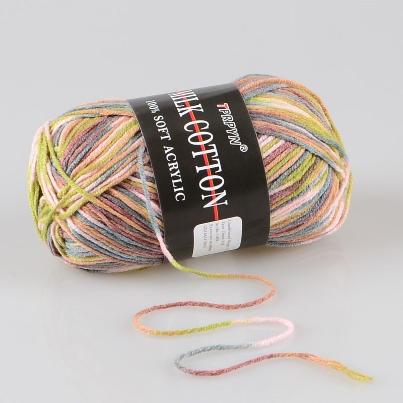 1Pc = 50g เส้นด้ายฝ้ายนมเด็กโครเชต์เส้นด้ายถักขนสัตว์ Ya