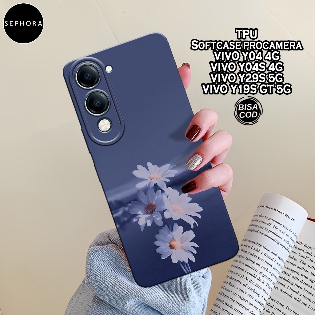 เคส HP VIVO Y04/Y04s/Y29s/Y19s GT - เคสดอกไม้แฟชั่น - เคส VIVO Y04/Y04s/Y29s/Y19s GT Softcase - เคสก
