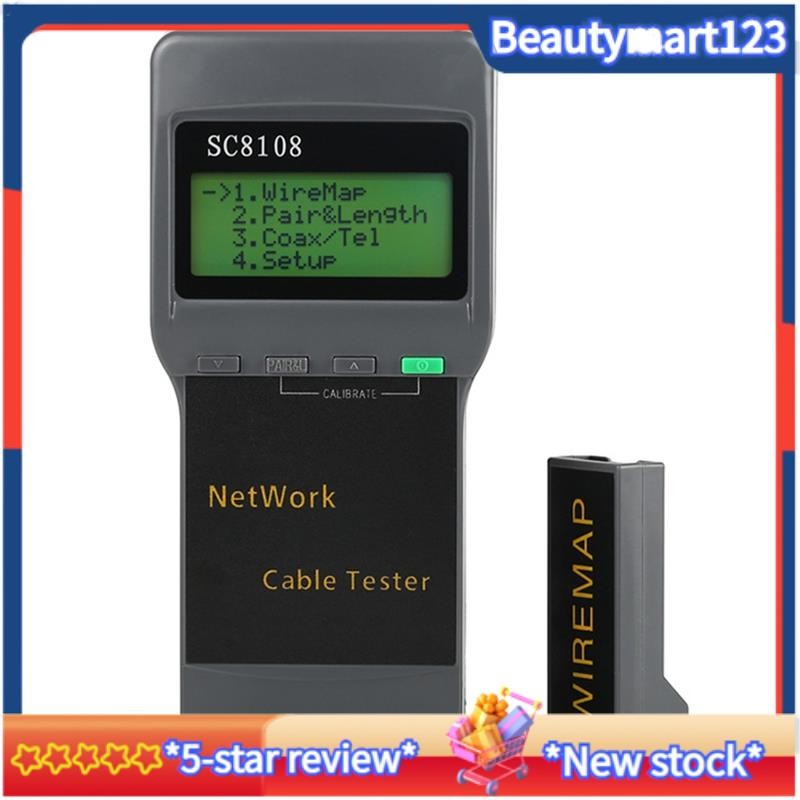 BMRJ45 Lan เครื่องทดสอบสายเคเบิลเครือข่าย SC8108 เครื่องทดสอบสายเคเบิลเครือข่าย STP UTP Ca5e Cat6 เค