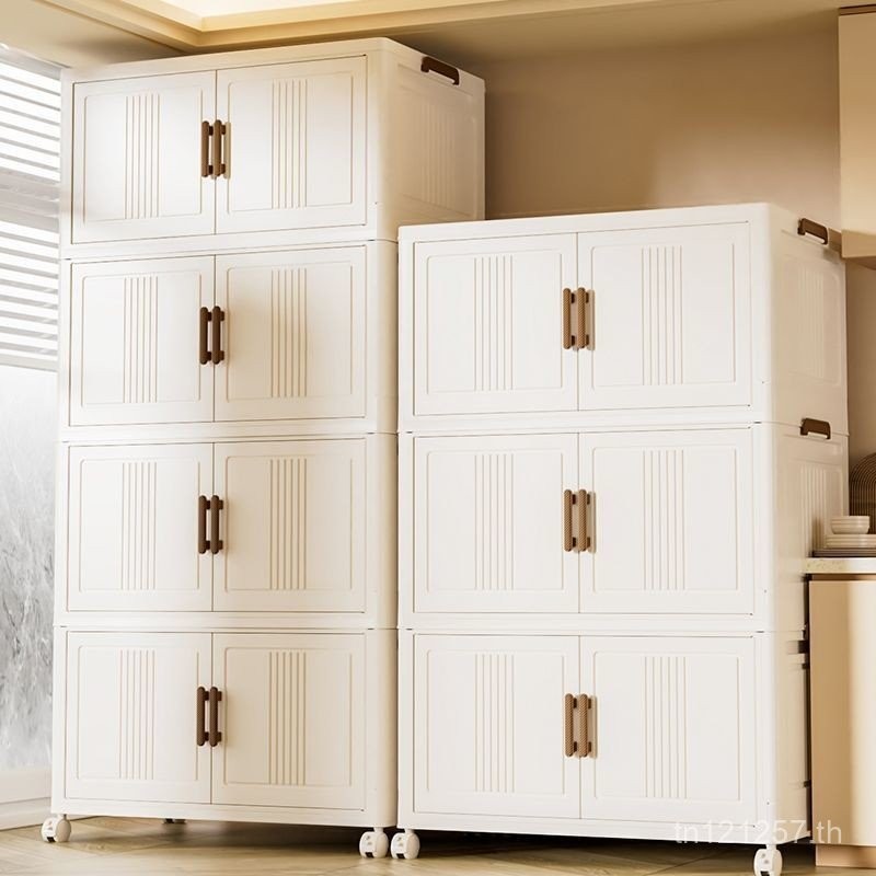 ขนมพับได้ของเล่น Locker Locker ติดตั้งพลาสติกขนาดใหญ่-ความจุเก็บหลายชั้นชั้นเก็บเสื้อผ้าในครัวเรือน 