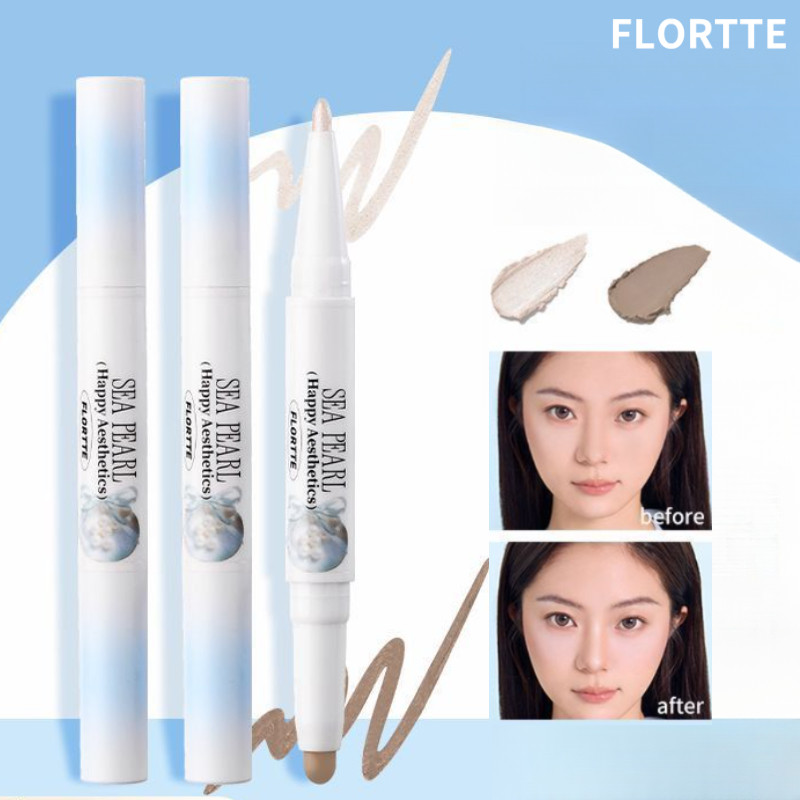 FLORTTE คอนทัวร์ สองหัว ไฮไลท์ ธรรมชาติ ติดทนนาน ให้ความชุ่มชื้น