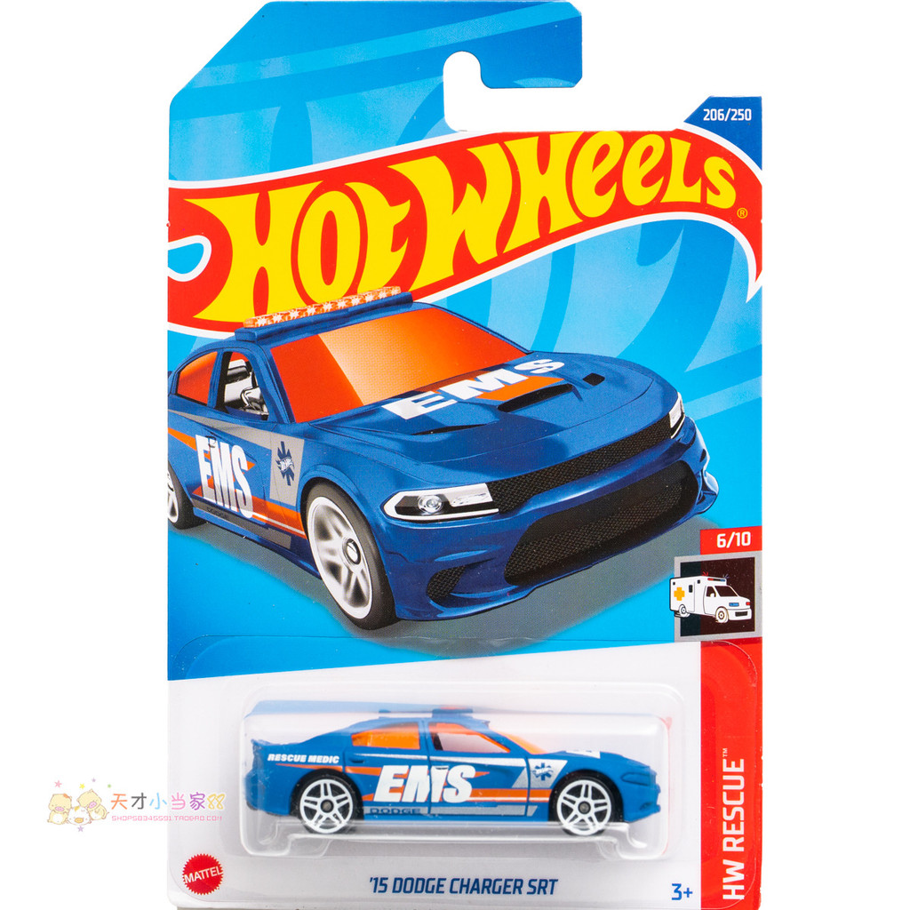 เบอร์ 206 15 DODGE CHARGER SRT DODGE Challenger Blue Mattel Hot Wheels