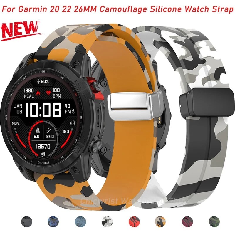 สายคล้องคอซิลิโคนสําหรับ Garmin Fenix 6 6X 6S Pro 5X 5 5s Plus 7X 7 Pro 20 มม.22 มม.26 มม.สําหรับ Ge