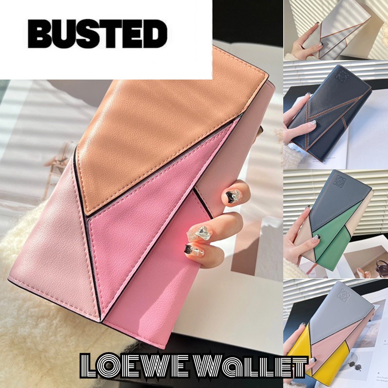 ของแท้100% LOEWE Women's Long Wallet กระเป๋าสตางค์ใบยาวผู้หญิง กระเป๋าสตางค์