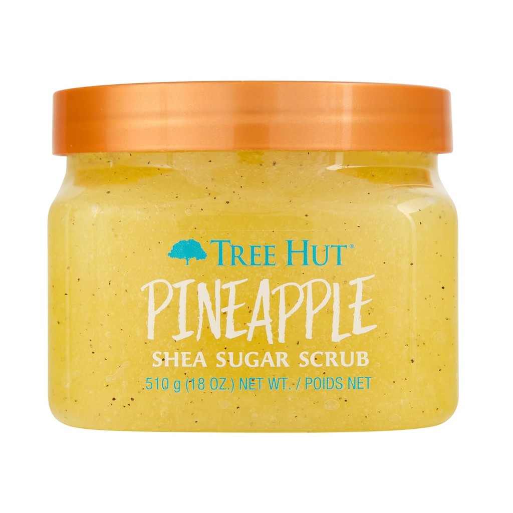 Tree Hut Shea Sugar Scrub - Pineapple - 18 oz - Exfoliating Body Scrub for Smooth, Glowing Skin - Ma
