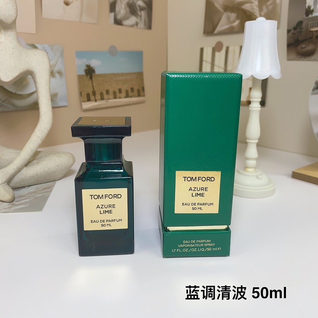 แฟชั่นขายตรง 60 TF Tom Ford New Perfume AZURE LIME Blues Clear Wave (สีฟ้ามะนาวส้ม) น้ําหอม Unisex 5