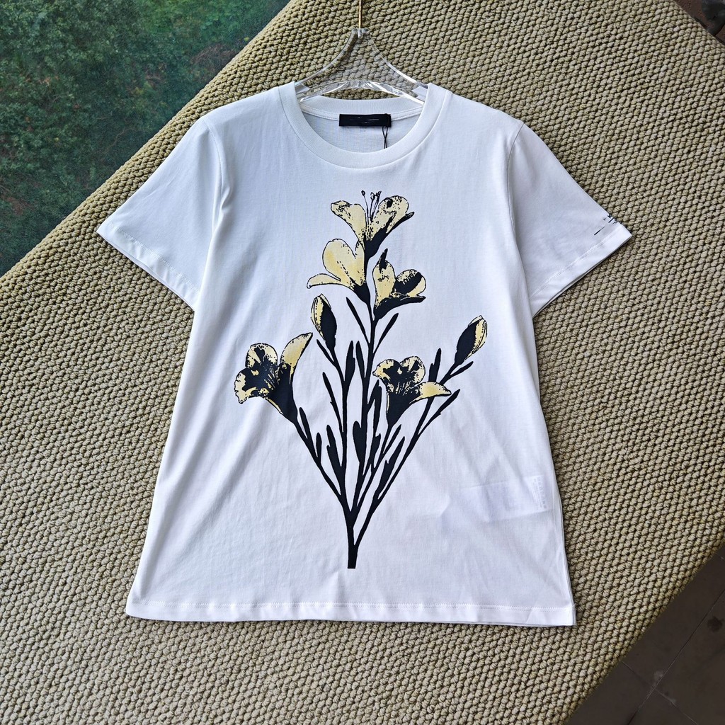 MaxMar* New Embroidered Floral Versatile Round Neck Short Sleeve T Women's T-shirt
