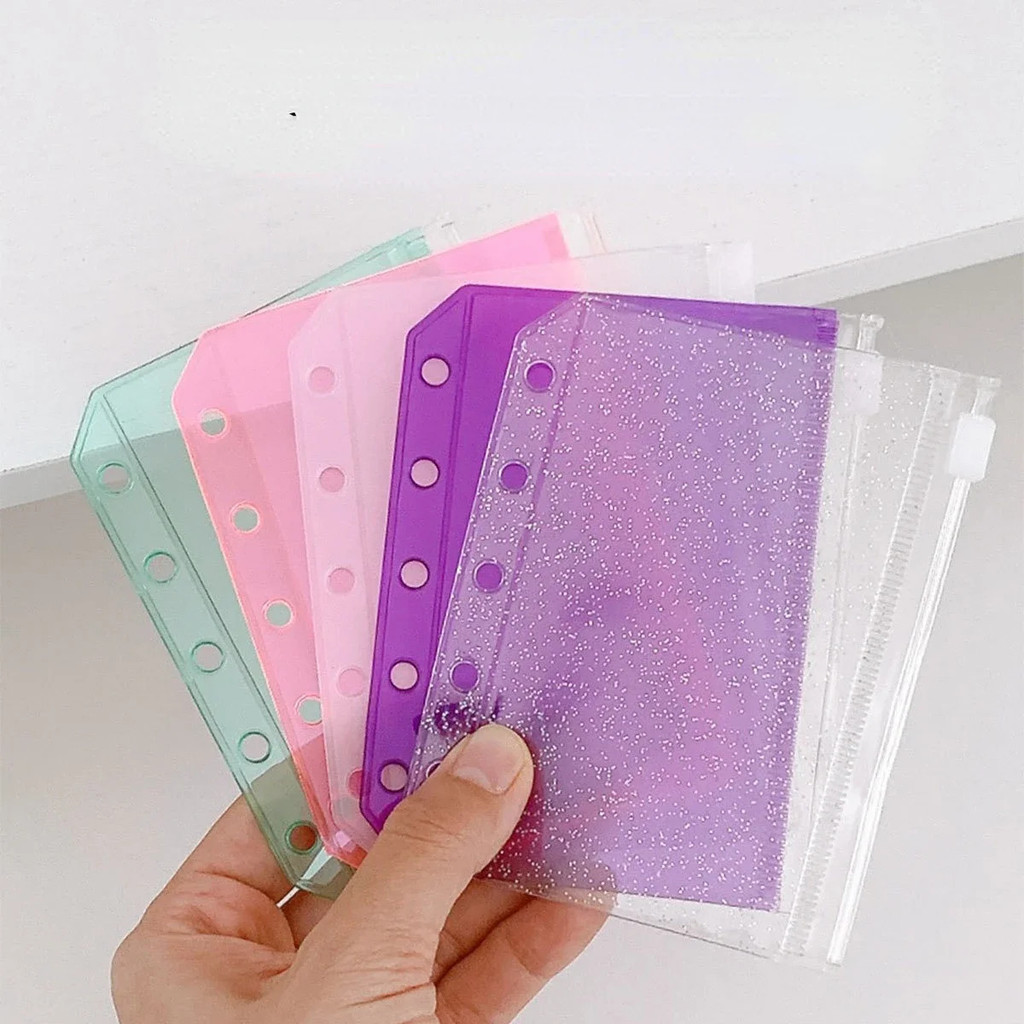 M5 Binder กระเป๋า Binder ซิปโฟลเดอร์ 5 - แหวน Notebook Binder กันน้ํา Pvc Leaf เอกสารกระเป๋า
