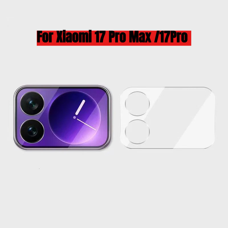 3D Full Coverageสีดํากล้องเลนส์กระจกนิรภัยด้านหลังกล้องฟิล์มสําหรับXiaomi 17 Pro Max 2025 Xiaomi17 P