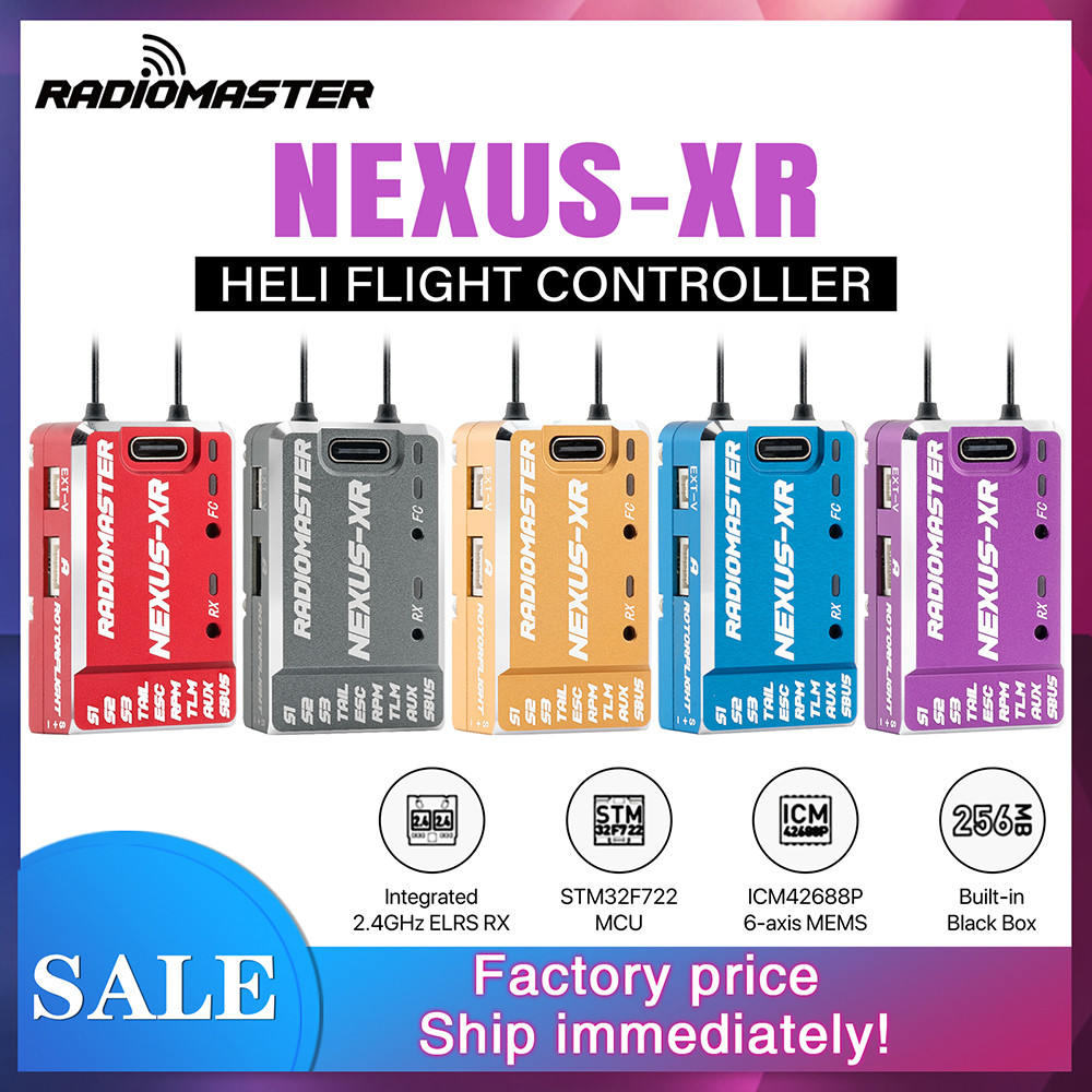 RadioMaster RC NEXUS-XR เฮลิคอปเตอร์ควบคุมการบิน 2.4GHz 5-16V 256MB แฟลช ICM42688P Gyro
