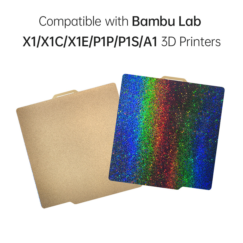 มีสไตล์365 PEI+PEY Build Plate Sheet 257x257mm Spring Steel Double-Sided Textured with Starry Sky Pa