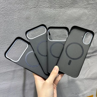 เคสโทรศัพท์เคฟล่าแม่เหล็ก iPhone 17 Pro Max air รูปแบบคาร์บอนไฟเบอร์เคสป้องกันเรียบง่าย