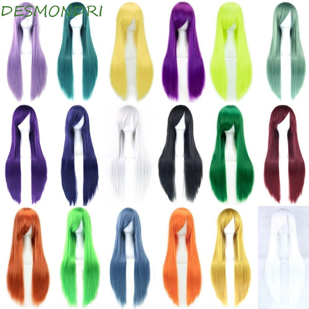วิกผมคอสเพลย์ 80 ซม. สังเคราะห์ ทนความร้อน ลาย MULTICOLOR สำหรับปาร์ตี้และอะนิเมะ