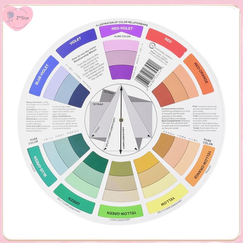 Z*Star Professional Paper Card Design Color Mix Wheel Ink Chart Gidance Round .