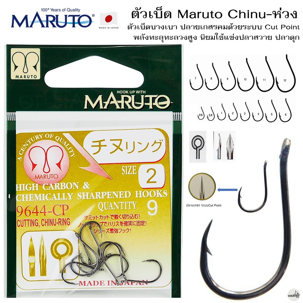 ตัวเบ็ด MARUTO CHINU-ห่วง 9644-CP