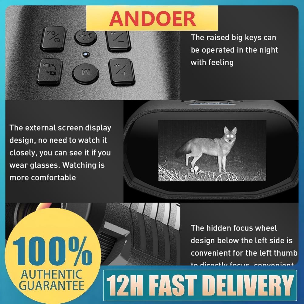 COMETX APL-NV009 4K HD Night Vision Goggles กล้องส่องทางไกลดิจิตอล 1080P 5X ซูมออปติคอลการดู 984ft/3