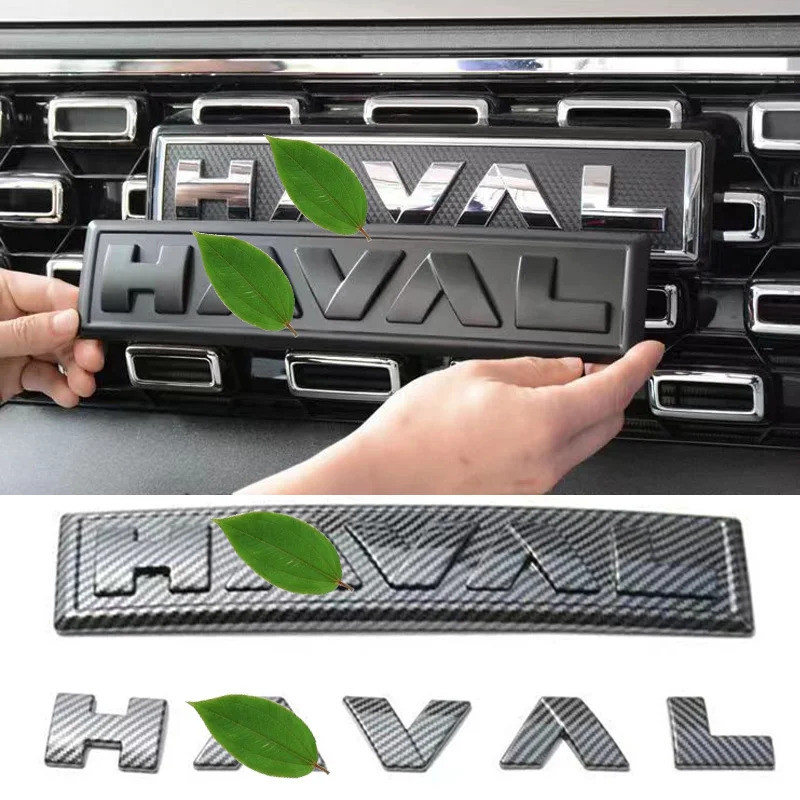 ด้านหน้า Grille Hood โลโก้สติกเกอร์สําหรับ Haval badge H6 PHEV 2023 ด้านหน้าด้านหลังพวงมาลัยสัญลักษณ