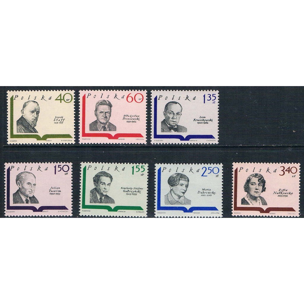 P D0415 Poland 1969 Polish Modern Writer 7 ยี่ห้อใหม่แสตมป์ต่างประเทศ 0706