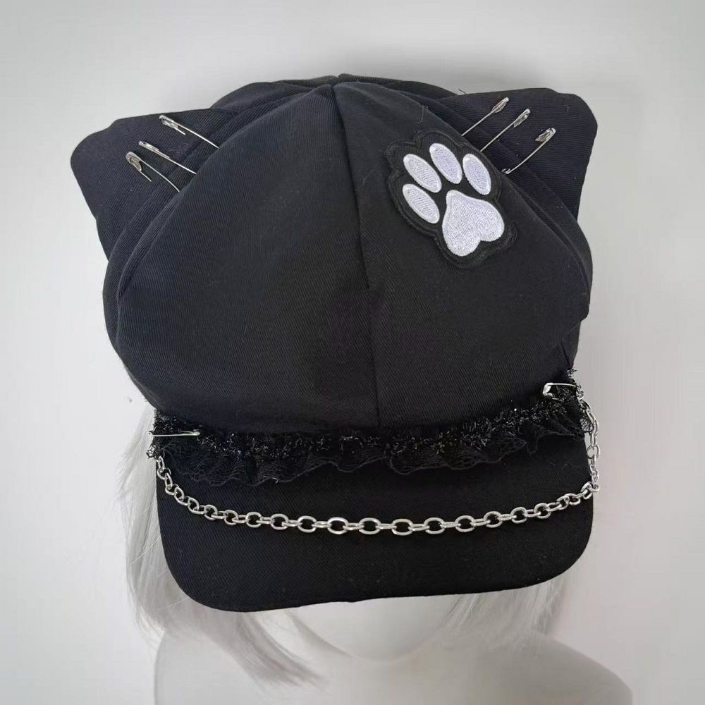 Original Handmade Lace Cat Claw Beret Punk Arwen