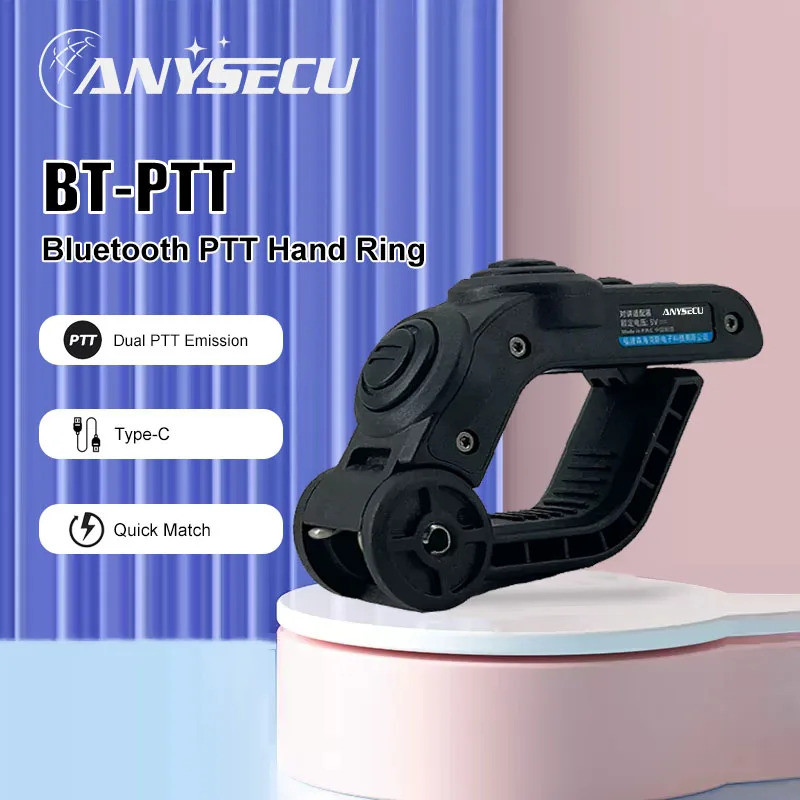 Anysecu ใหม่ BT-PTT อะแดปเตอร์ BT-X1/X2 ไร้สาย PTT ชุดหูฟัง PTT สําหรับ Y15 ZELLO Walkie Talkie GT12