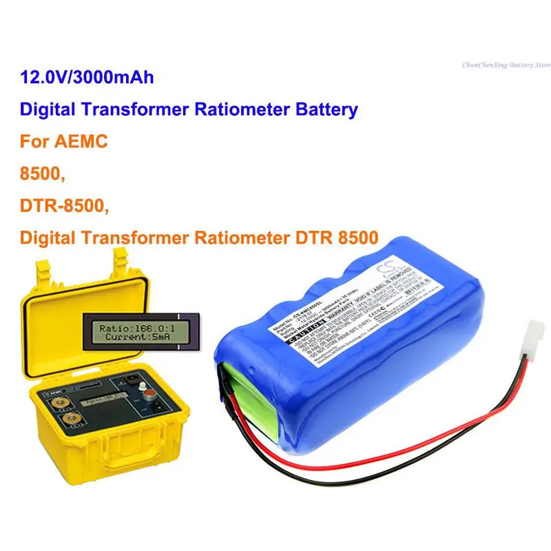 แบตเตอรี่ 3000mAh 2118.57 สําหรับ AEMC 8500, DTR-8500, Digital Transformer Ratiometer DTR 8500