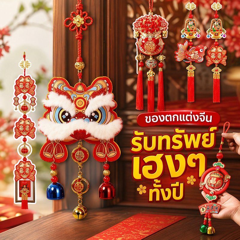 กระดิ่งลม ทองเหลือง ป้ายแขวนปีม้า แต่งบ้าน แต่งประตู ตรุษจีน ปีใหม่ ของขวัญมงคล แขวนห้อย