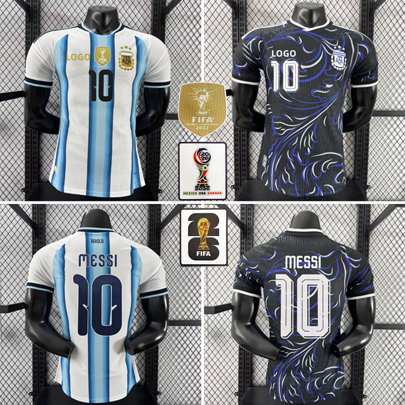 2026 Argentina Mens Home & Away เสื้อยืดแขนสั้น (รุ่น Player)